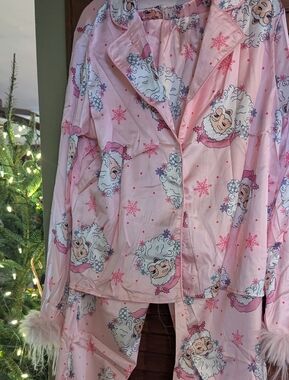 Pink Santa Claus Pajama Set